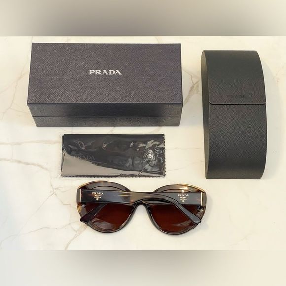 PRADA Oval Cat Eye Sunglasses - Picture 7 of 8
